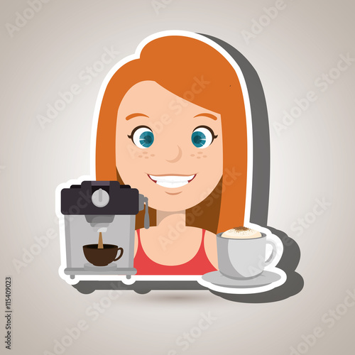 people and coffee icon design, vector illustration graphic © Gstudio