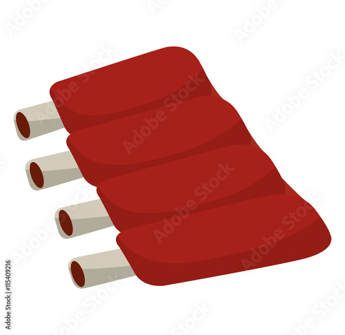 ribs bbq  isolated icon design