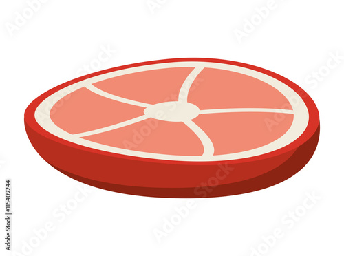 beef steak isolated icon design