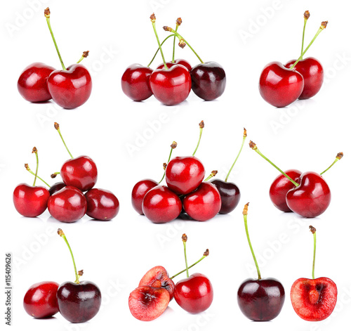 Cherry isolated on the white background