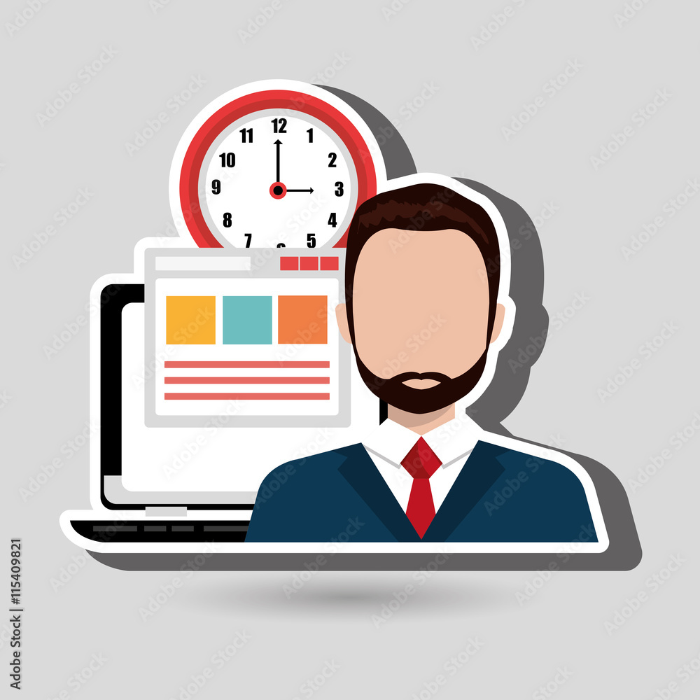 man with papers isolated icon design, vector illustration  graphic 