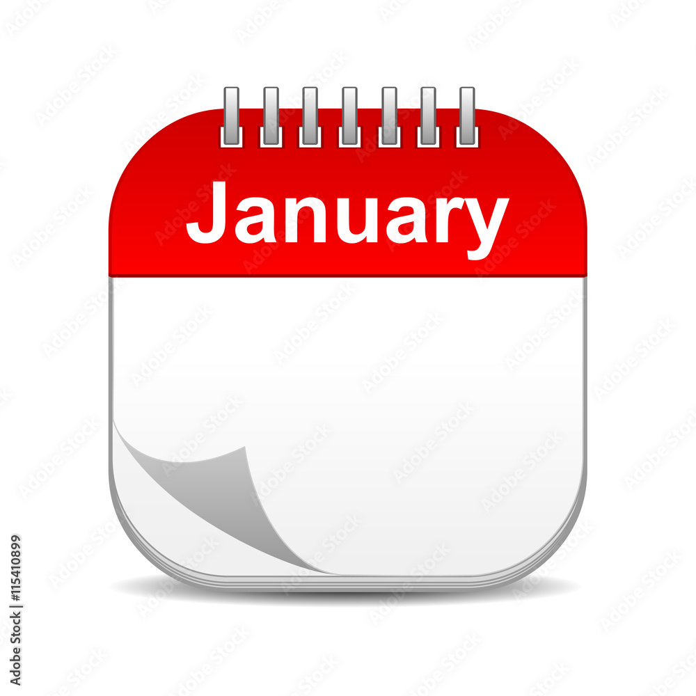 January Calendar Icon Stock イラスト Adobe Stock