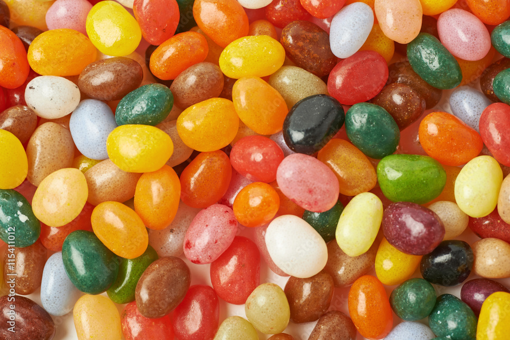 Surface covered with jelly beans Surface covered with jelly beans