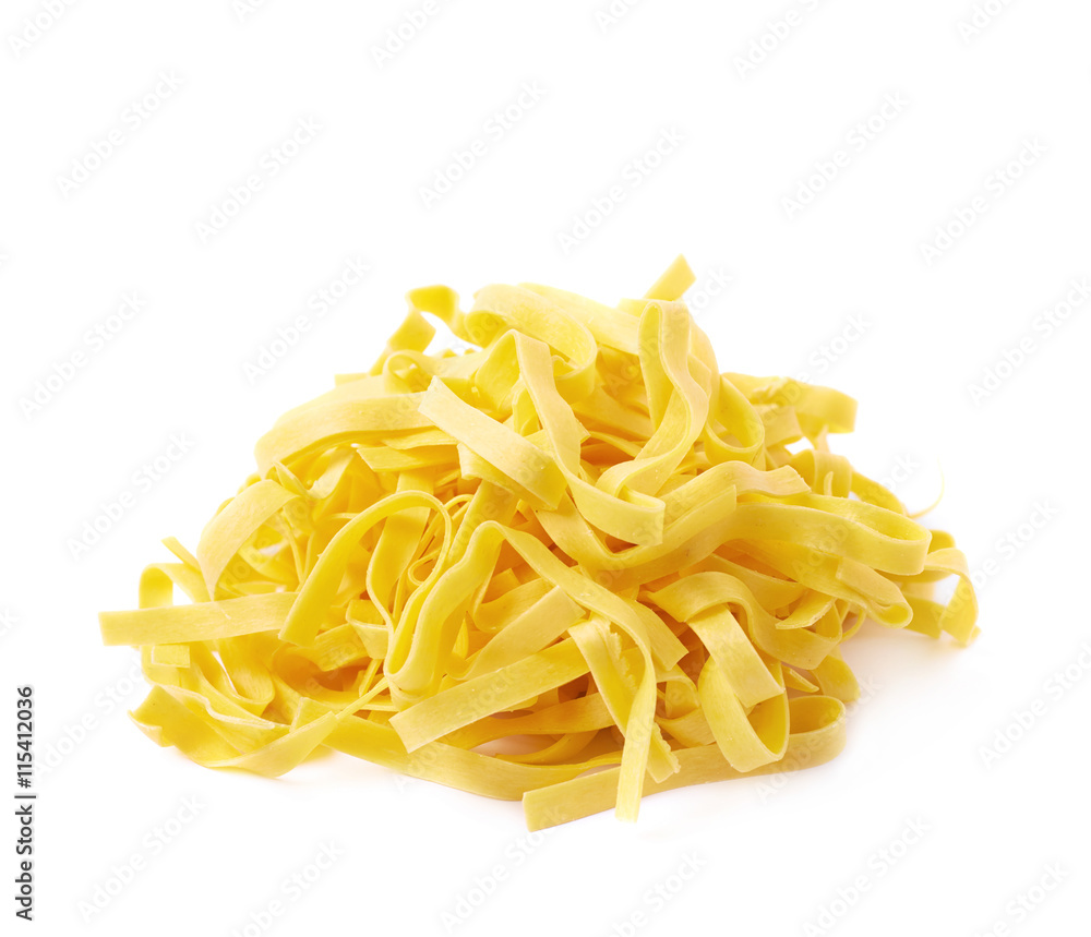 Pile of fettuccine ribbon pasta Pile of fettuccine ribbon pasta