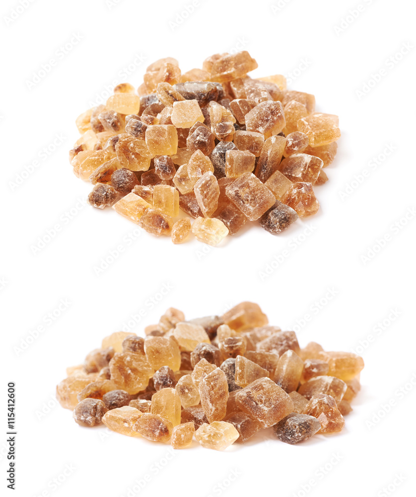 Pile of brown rock sugar crystals Pile of brown rock sugar crystals