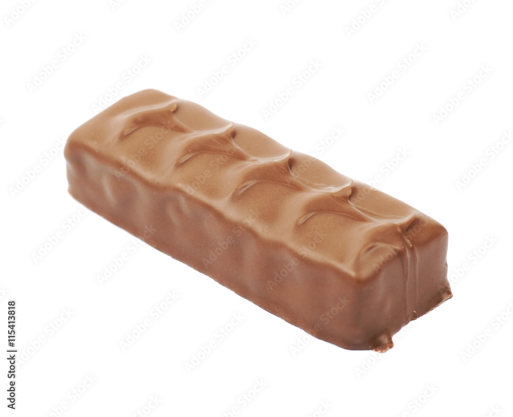 Caramel chocolate bar isolated Caramel chocolate bar isolated