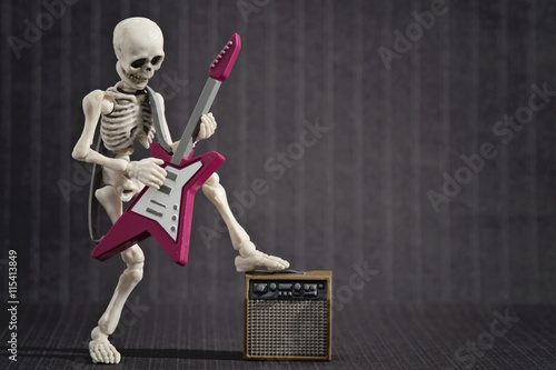 A Skeleton solo with his electric guitar