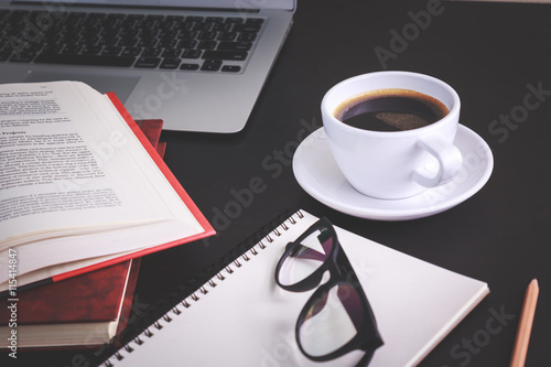 coffee cup with book