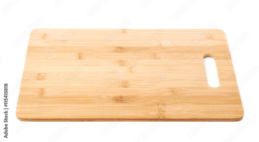 Wooden cutting board isolated Wooden cutting board isolated
