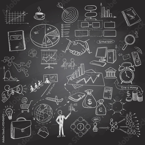 hand draw business icon
