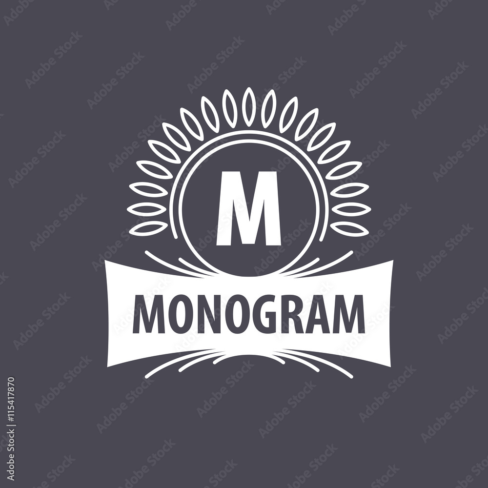 monogram vector in frame monogram vector in frame