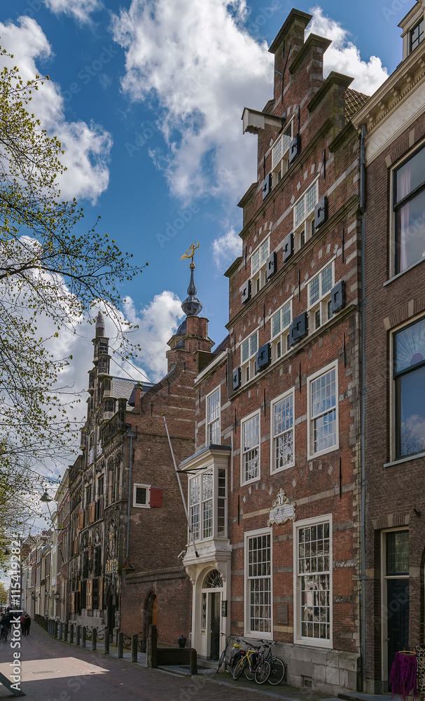 Obraz premium street in Delft, Netherlands