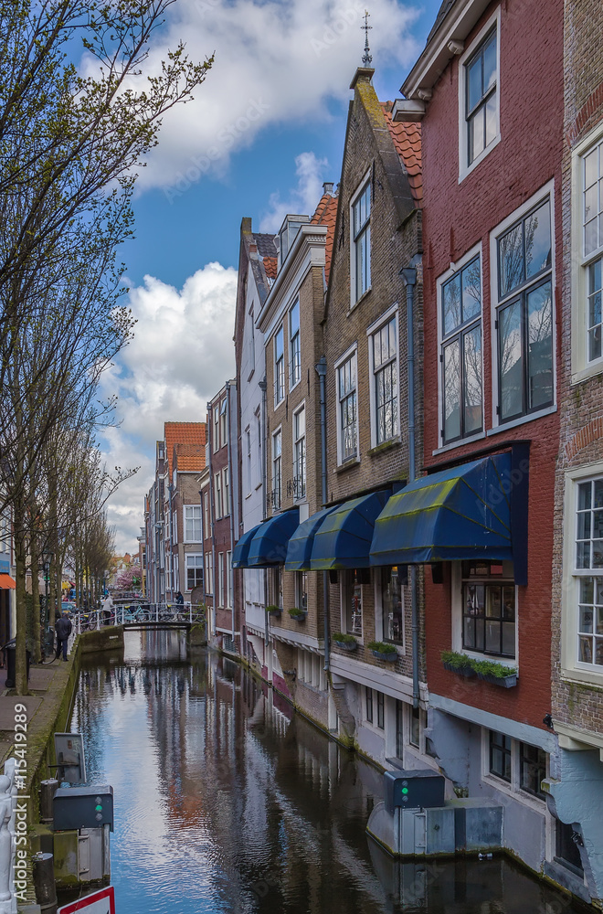 canal in Delft, Netherlands