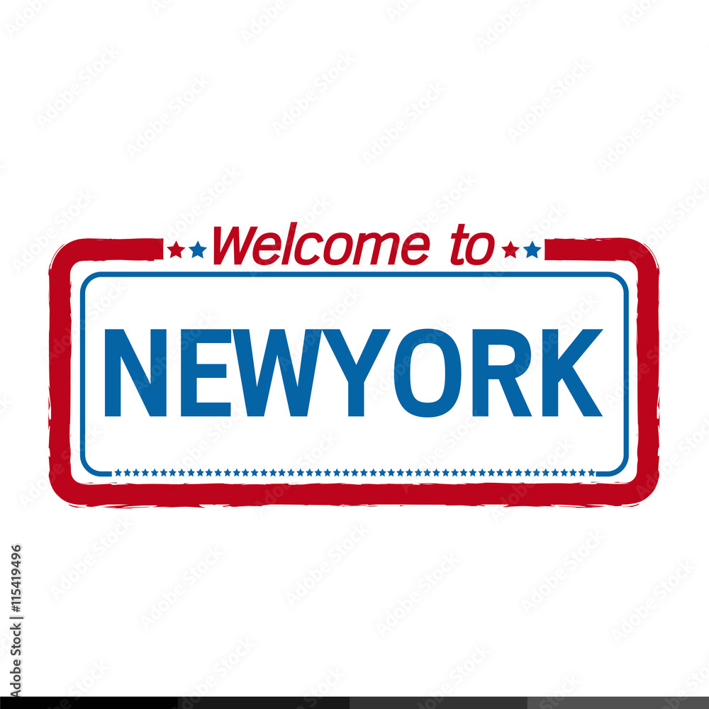 Welcome to NEWYORK of US State illustration design Welcome to NEWYORK of US State illustration design