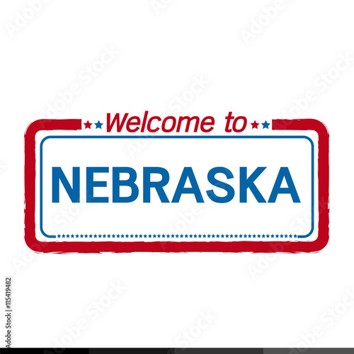 Welcome to NEBRASKA of US State illustration design