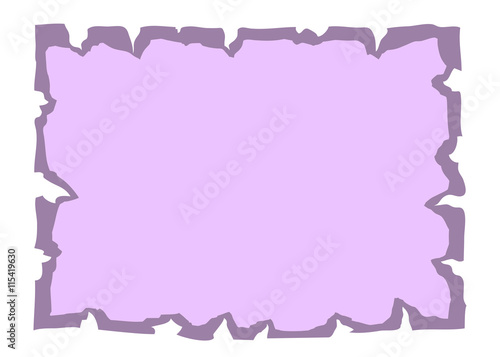 Parchment old paper. Empty cartoon banner for message or letter. Blank document, isolated on white background. Retro style. Vintage decorative papyrus. Torn grunge texture sheet. Vector illustration