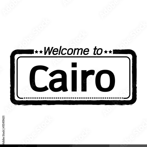 Welcome to Cairo city illustration design