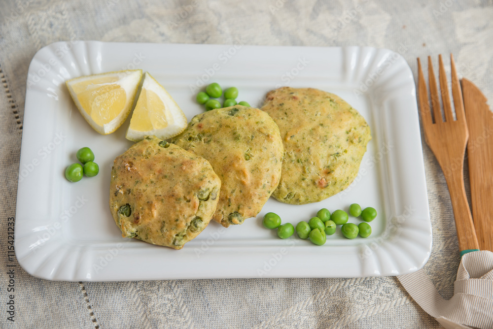 Erbsen Frikadellen Stock Photo | Adobe Stock