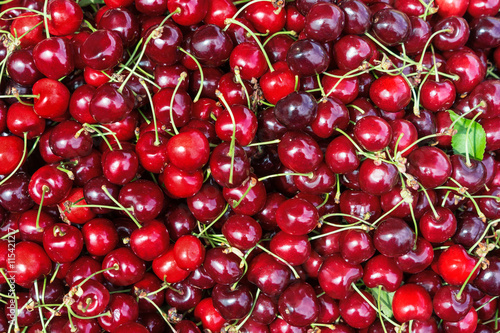 Wallpaper Mural Cherries as background. Close up, top view, high resolution product. Torontodigital.ca