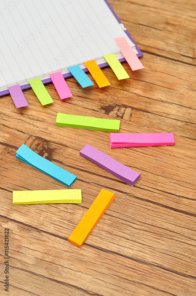 Obraz premium Notebook with bookmarks