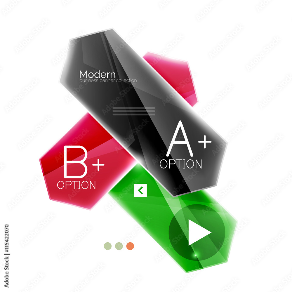 Colorful glossy stripes arrows. Business infographics Colorful glossy stripes arrows. Business infographics