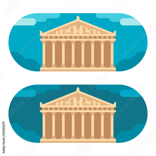 Flat design Parthenon