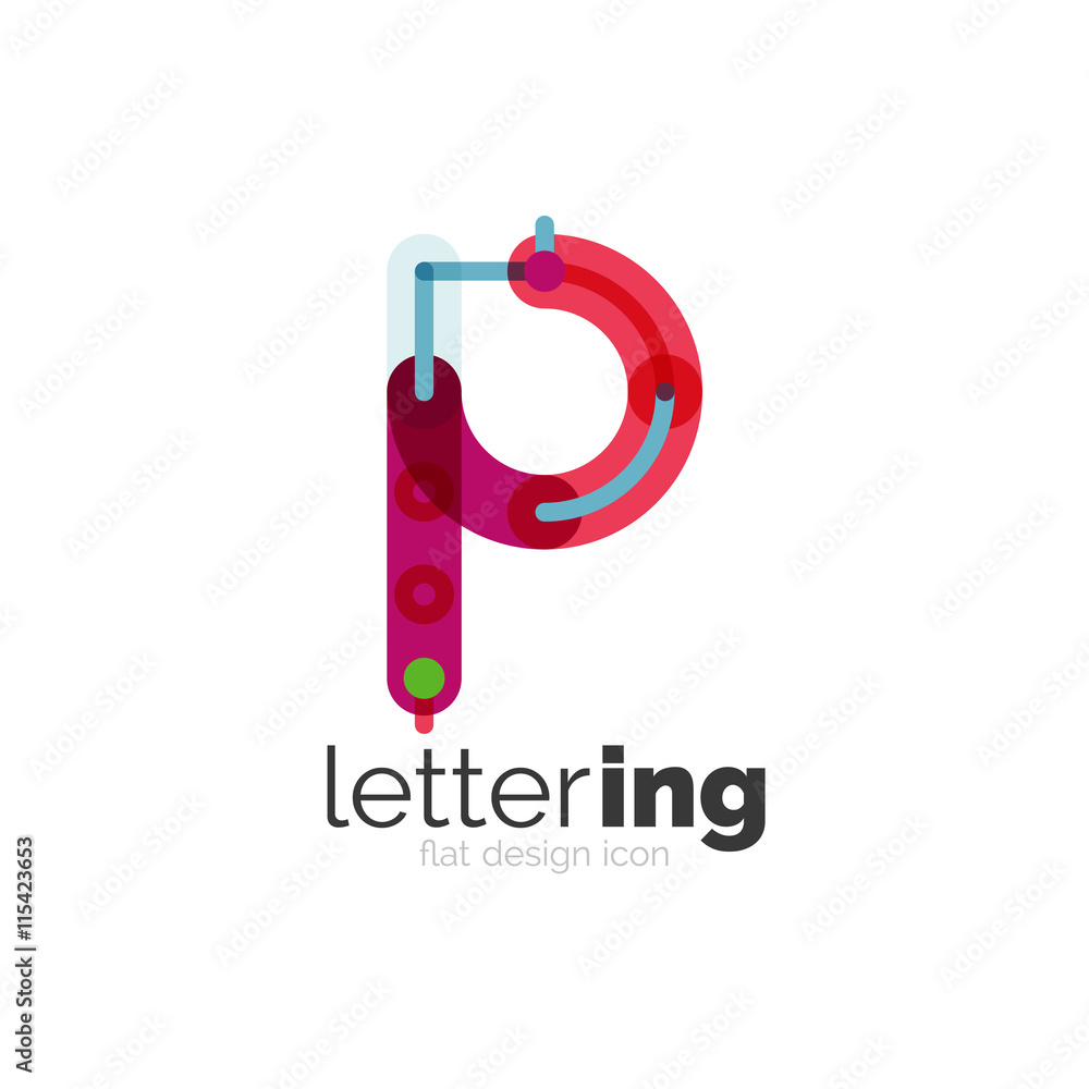 Linear business logo letter