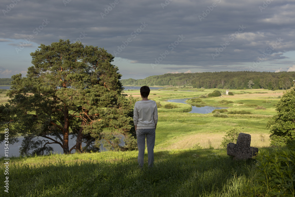 Natural landscapes in a historical place. Pushkinskiye Gory of Pskov, Russia. Natural landscapes in a historical place. Pushkinskiye Gory of Pskov, Russia.