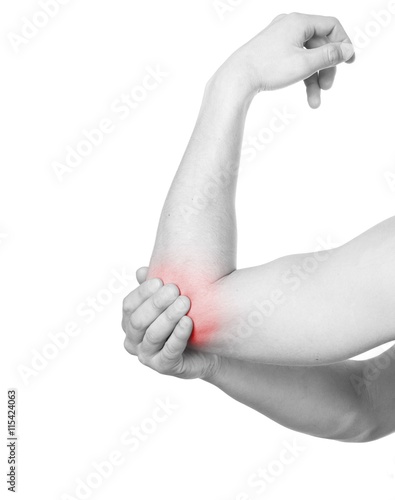 man demonstrated elbow pain © Glebstock