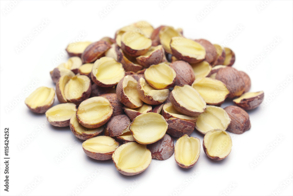 Dried lotus seeds, Isolate on white background. Dried lotus seeds, Isolate on white background.