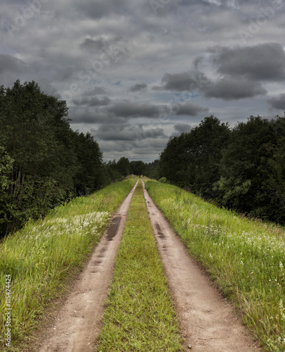 Natural landscapes in a historical place. Pushkinskiye Gory of Pskov, Russia. photo