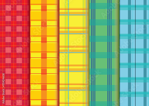 seamless scotch pattern set full color .