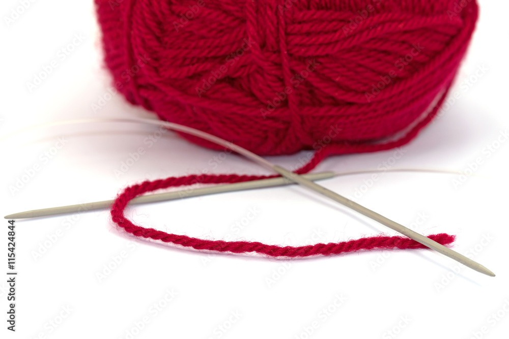 Stricken, Wolle, Stricknadeln, Knit Stock Photo | Adobe Stock