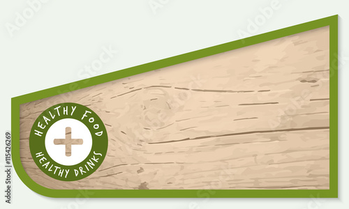 Vector frame for your text and wooden background