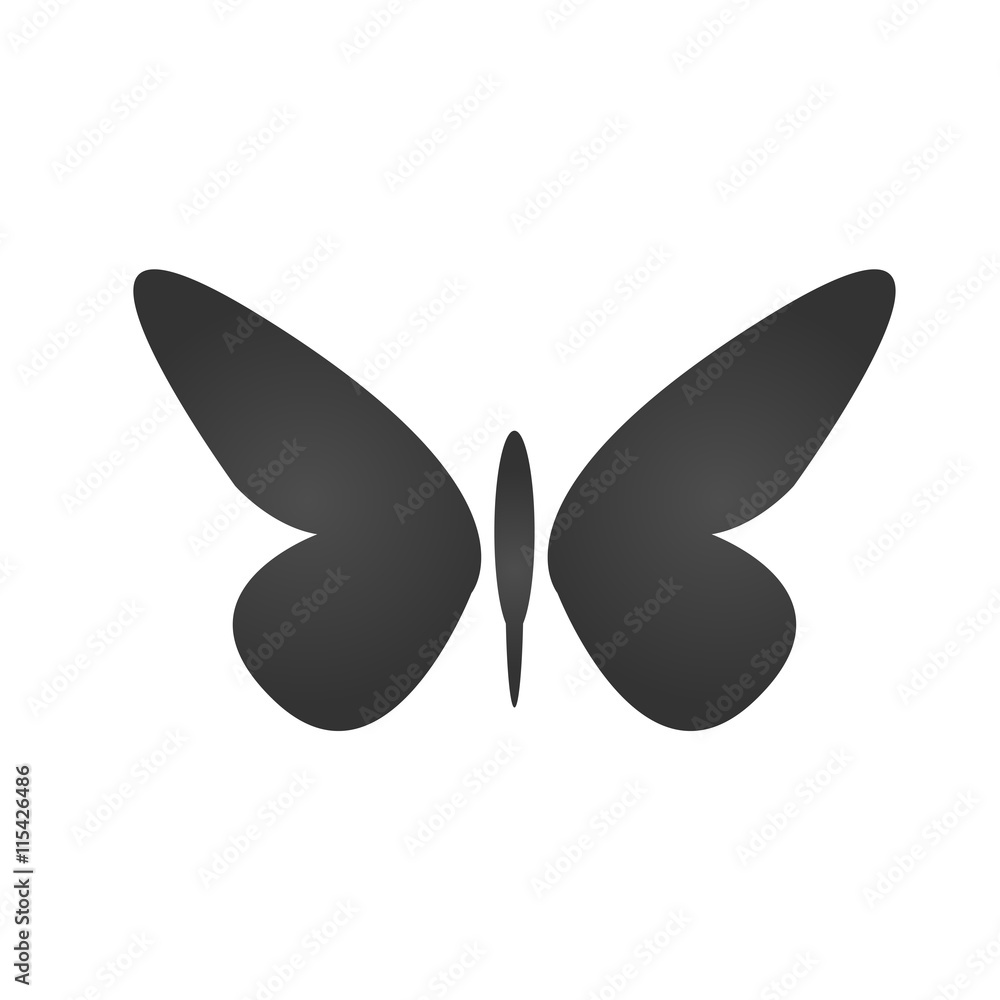 Butterfly icon. Simple flat logo of butterfly on white background. Vector illustration. Butterfly icon. Simple flat logo of butterfly on white background. Vector illustration.