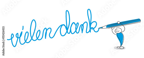 Stick Figure Series Blue / vielen Dank