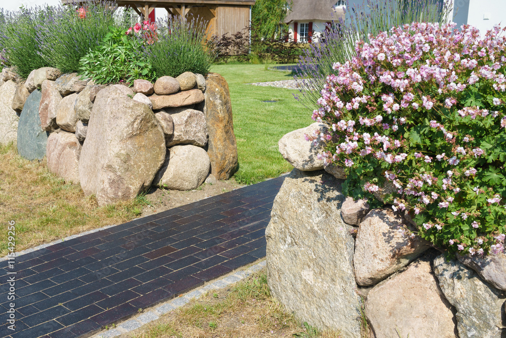 Natursteinmauer im Stock Photo Adobe Stock