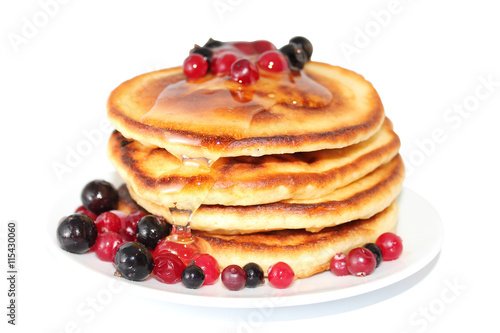Pancakes with cranberries (image with clipping path)
