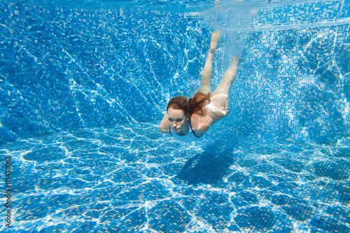girl in the pool