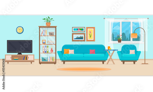 Living room with furniture.