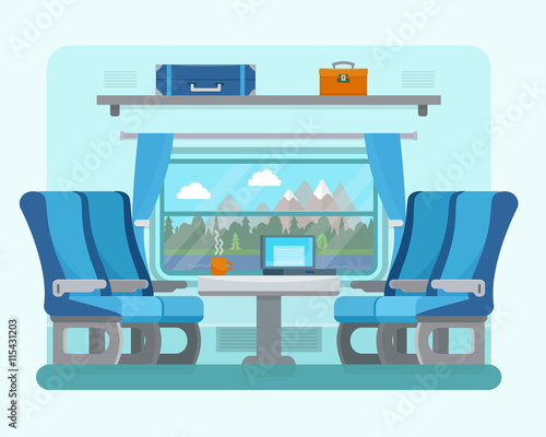 Passenger train inside.