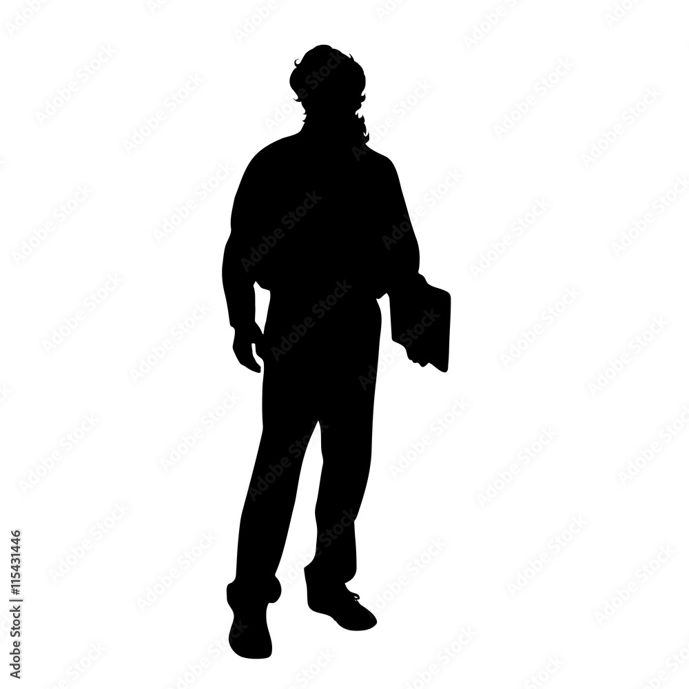 Vector silhouette of businessman. Vector silhouette of businessman.