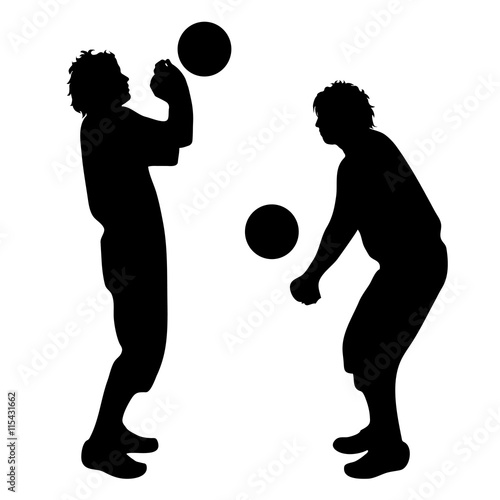 Vector silhouette of man.