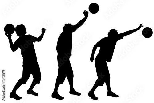 Vector silhouette of man.