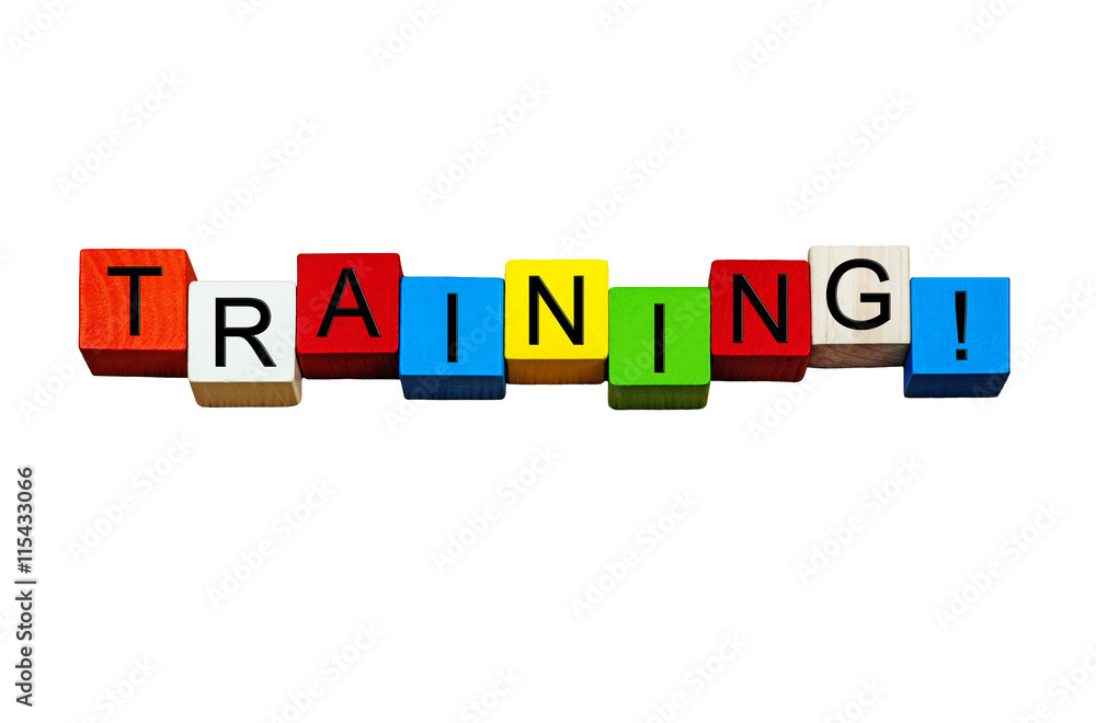 Training word / sign - for education & business. Isolated on white. Training word / sign - for education & business. Isolated on white.