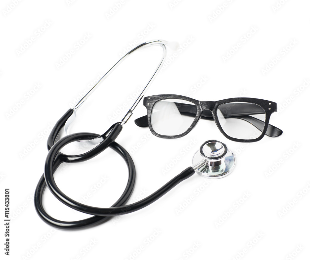 Pair of optical glasses isolated Pair of optical glasses isolated