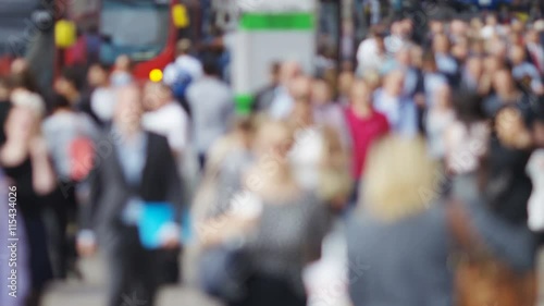 Wallpaper Mural 4K Anonymous crowd of people walking on a street Torontodigital.ca