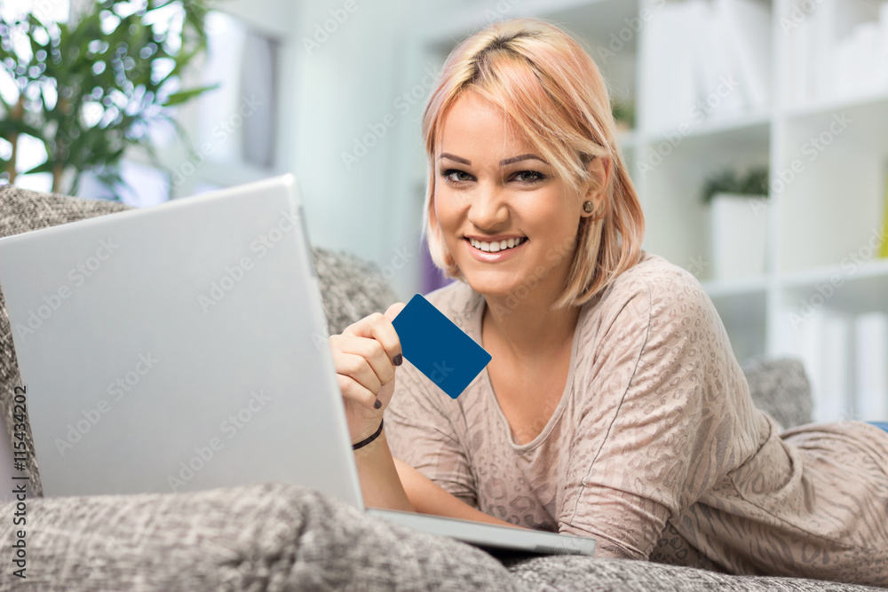 Beautiful girl holding credit card Beautiful girl holding credit card
