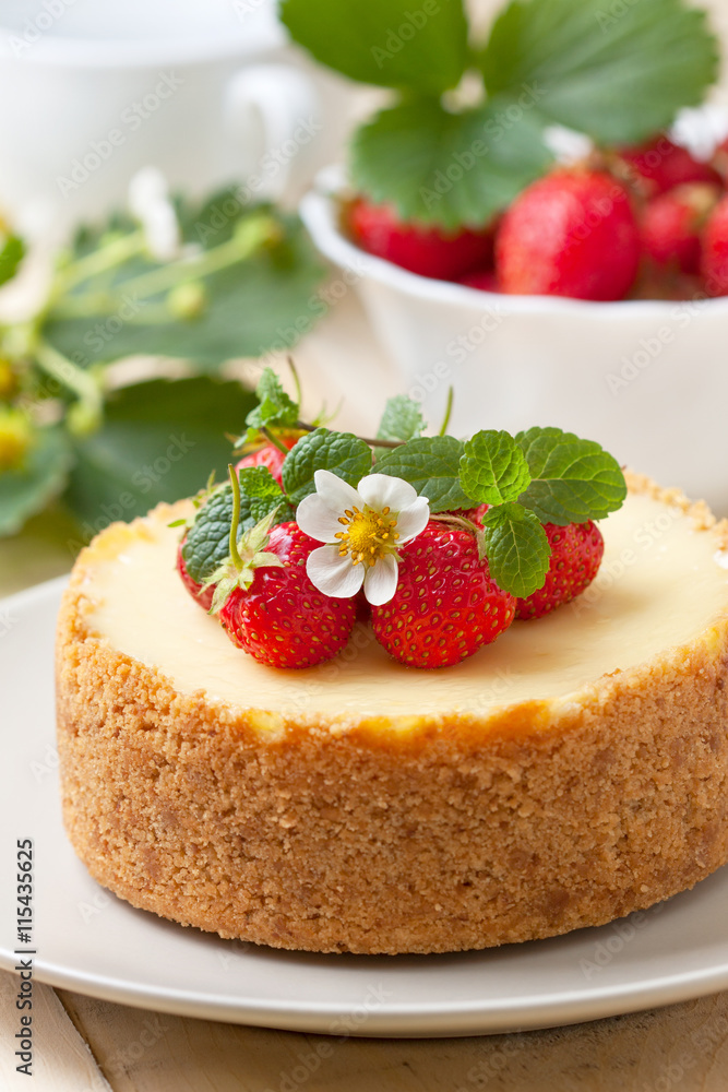 cheesecake with fresh strawberries cheesecake with fresh strawberries