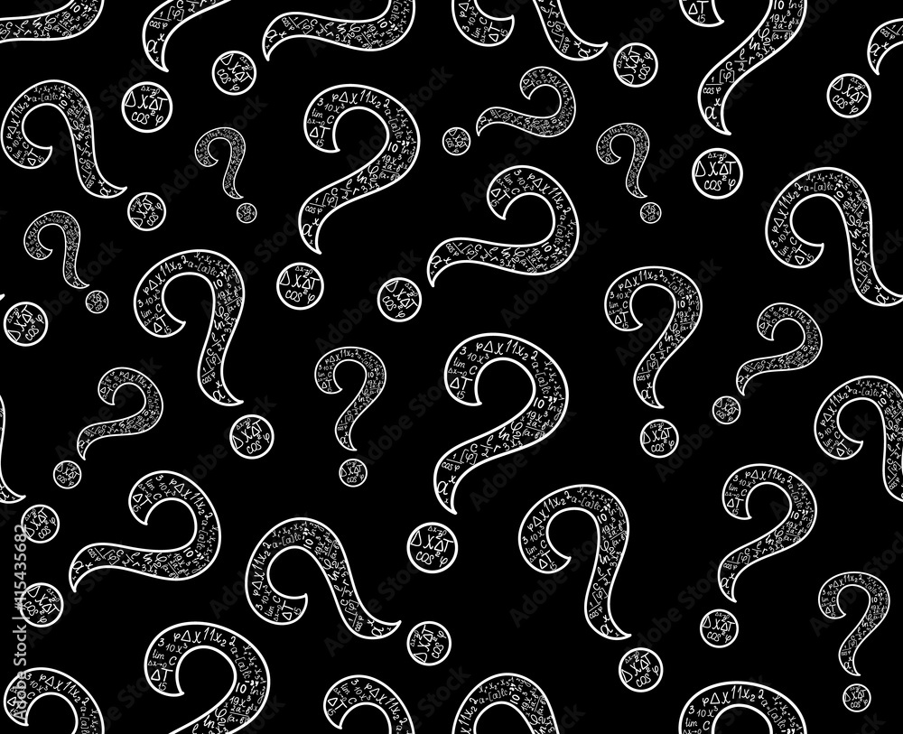 Math vector seamless endless texture with question signs Stock Vector ...
